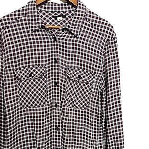 Urban Outfitters BDG Plaid Button Down Shirt Red & Blue Medium